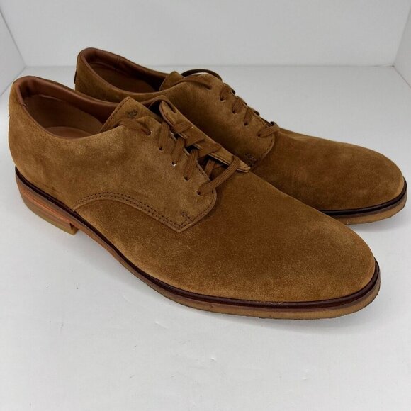 Clarks Mens 61261262 Brown Hommes Faux Leather Derby Size 13 Dress Shoes - Picture 2 of 9